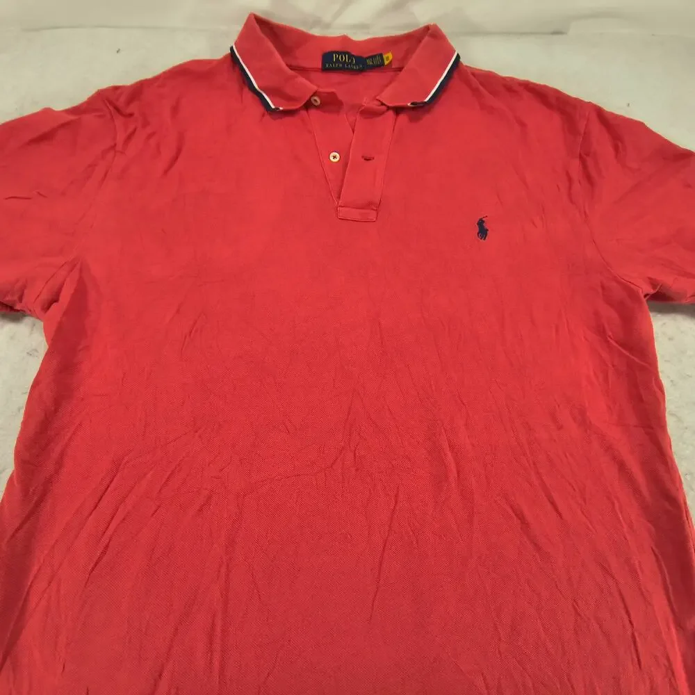 Polo Ralph Lauren Collared Polo Shirt Mens Size Extra Large Tall XLT Pink